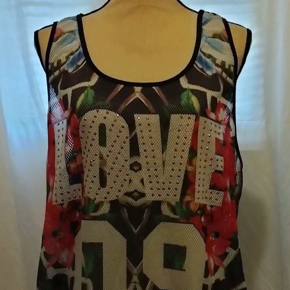 Mesh sleeveless Tee